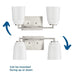Progress Lighting Spenser Collection 2-Light Bath /Vanity Light Brushed Nickel Finish Opal Glass (P300504-009)