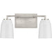 Progress Lighting Spenser Collection 2-Light Bath /Vanity Light Brushed Nickel Finish Opal Glass (P300504-009)