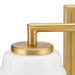 Progress Lighting Spenser Collection 2-Light Bath /Vanity Light Brushed Gold Finish Opal Glass (P300504-191)