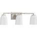 Progress Lighting Spenser Collection 3-Light Bath /Vanity Light Brushed Nickel Finish Opal Glass (P300505-009)