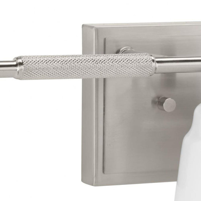 Progress Lighting Spenser Collection 3-Light Bath /Vanity Light Brushed Nickel Finish Opal Glass (P300505-009)