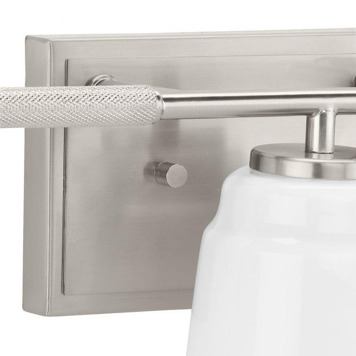 Progress Lighting Spenser Collection 3-Light Bath /Vanity Light Brushed Nickel Finish Opal Glass (P300505-009)