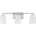 Progress Lighting Spenser Collection 3-Light Bath /Vanity Light Brushed Nickel Finish Opal Glass (P300505-009)