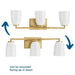 Progress Lighting Spenser Collection 3-Light Bath /Vanity Light Brushed Gold Finish Opal Glass (P300505-191)