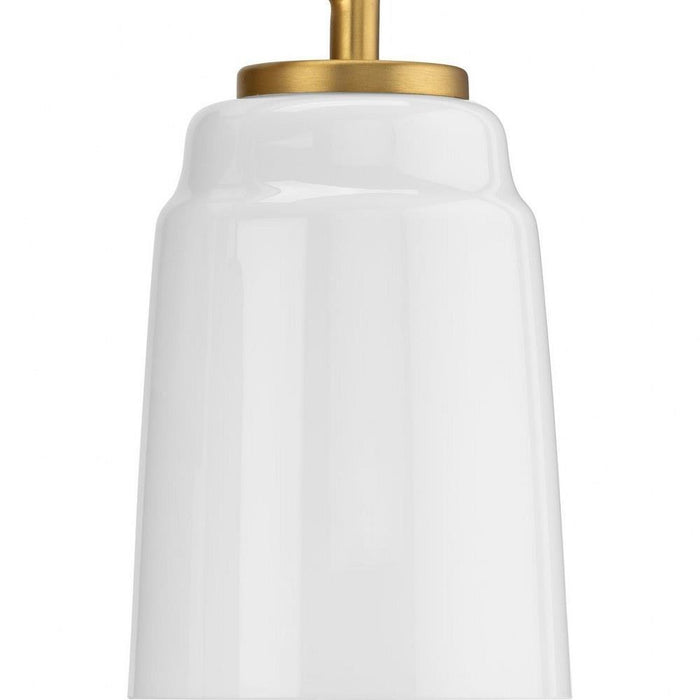Progress Lighting Spenser Collection 3-Light Bath /Vanity Light Brushed Gold Finish Opal Glass (P300505-191)