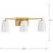 Progress Lighting Spenser Collection 3-Light Bath /Vanity Light Brushed Gold Finish Opal Glass (P300505-191)
