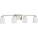 Progress Lighting Spenser Collection 4-Light Bath /Vanity Light Brushed Nickel Finish Opal Glass (P300506-009)