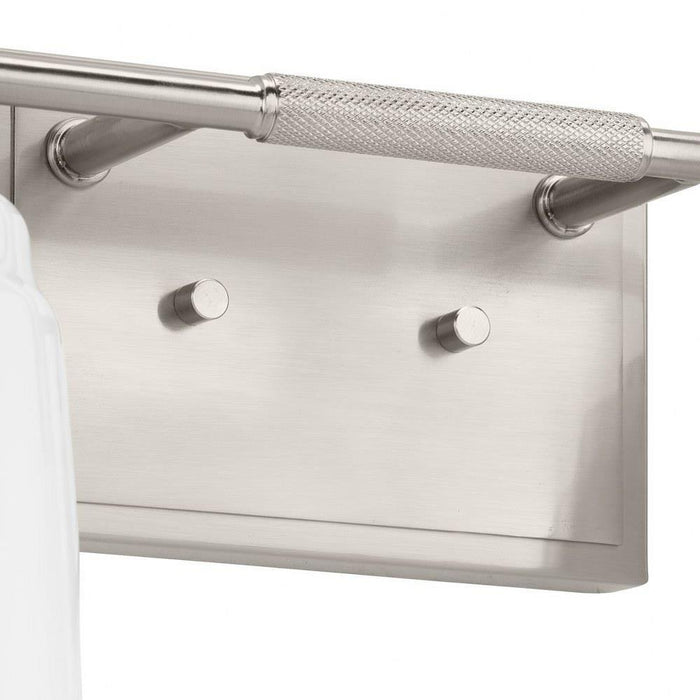 Progress Lighting Spenser Collection 4-Light Bath /Vanity Light Brushed Nickel Finish Opal Glass (P300506-009)