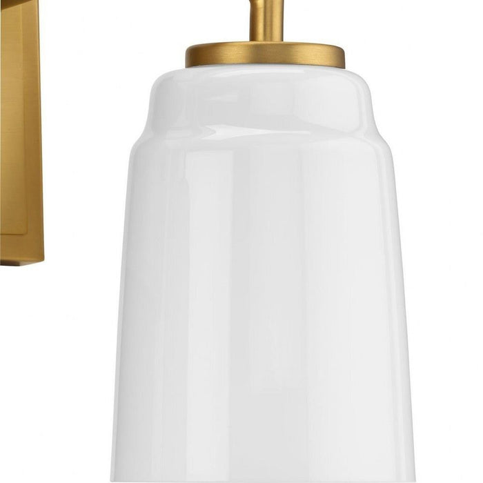 Progress Lighting Spenser Collection 4-Light Bath /Vanity Light Brushed Gold Finish Opal Glass (P300506-191)