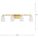 Progress Lighting Spenser Collection 4-Light Bath /Vanity Light Brushed Gold Finish Opal Glass (P300506-191)