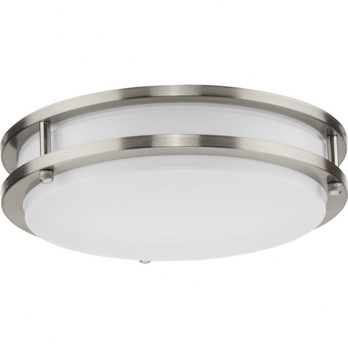 Progress Lighting Abide Collection 11 Inch Round LED Flush Mount Fixture CCT Selectable 2700K/3000K/3500K/4000K/5000K Brushed Nickel (P350274-009-CS)