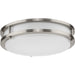 Progress Lighting Abide Collection 11 Inch Round LED Flush Mount Fixture CCT Selectable 2700K/3000K/3500K/4000K/5000K Brushed Nickel (P350274-009-CS)