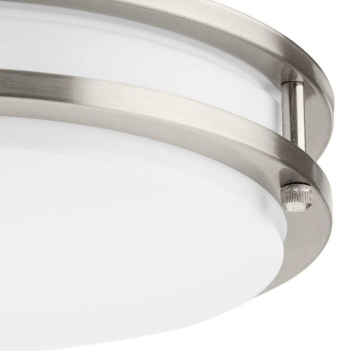 Progress Lighting Abide Collection 11 Inch Round LED Flush Mount Fixture CCT Selectable 2700K/3000K/3500K/4000K/5000K Brushed Nickel (P350274-009-CS)