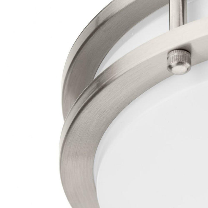 Progress Lighting Abide Collection 11 Inch Round LED Flush Mount Fixture CCT Selectable 2700K/3000K/3500K/4000K/5000K Brushed Nickel (P350274-009-CS)