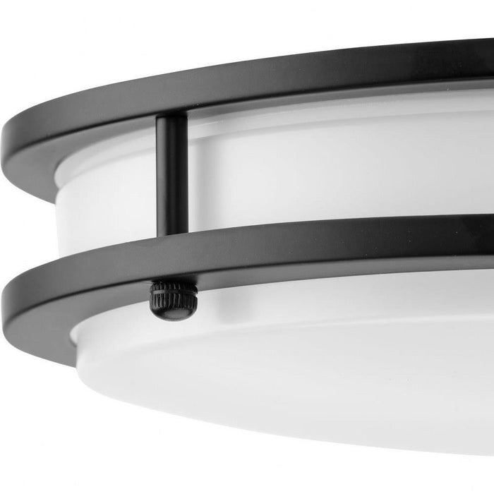 Progress Lighting Abide Collection 11 Inch Round LED Flush Mount Fixture CCT Selectable 2700K/3000K/3500K/4000K/5000K Matte Black (P350274-31M-CS)