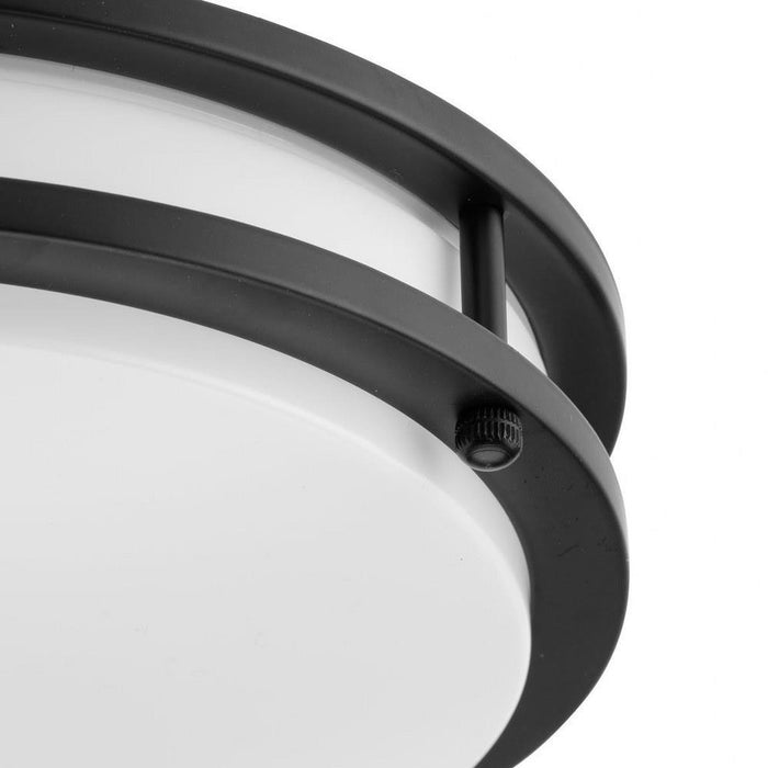 Progress Lighting Abide Collection 11 Inch Round LED Flush Mount Fixture CCT Selectable 2700K/3000K/3500K/4000K/5000K Matte Black (P350274-31M-CS)