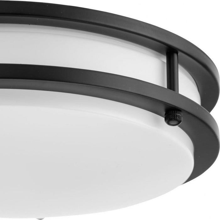Progress Lighting Abide Collection 11 Inch Round LED Flush Mount Fixture CCT Selectable 2700K/3000K/3500K/4000K/5000K Matte Black (P350274-31M-CS)