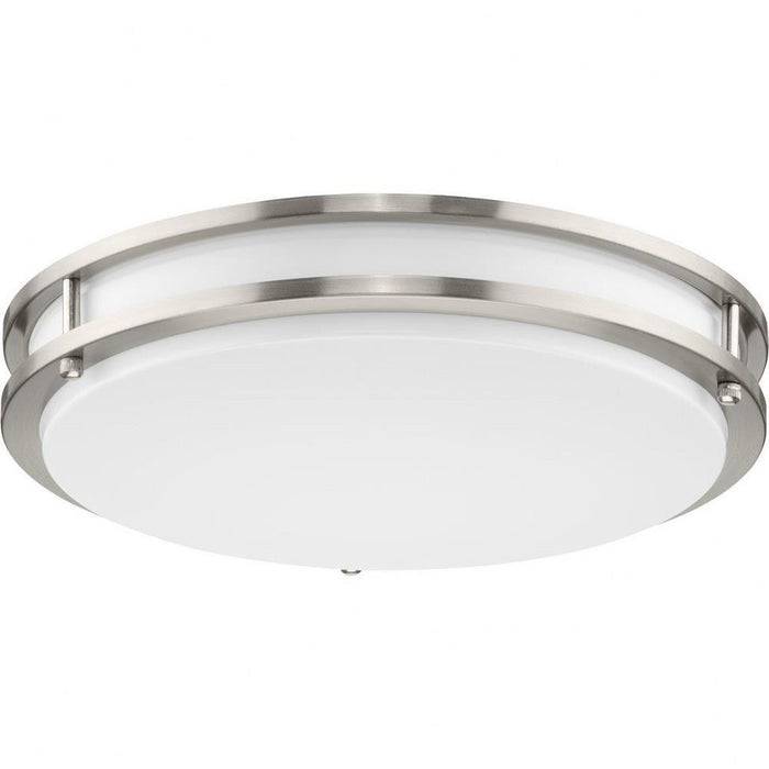 Progress Lighting Abide Collection 14 Inch Round LED Flush Mount Fixture CCT Selectable 2700K/3000K/3500K/4000K/5000K Brushed Nickel (P350275-009-CS)