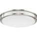 Progress Lighting Abide Collection 14 Inch Round LED Flush Mount Fixture CCT Selectable 2700K/3000K/3500K/4000K/5000K Brushed Nickel (P350275-009-CS)
