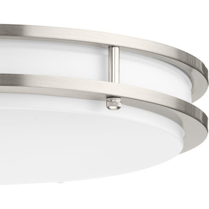 Progress Lighting Abide Collection 14 Inch Round LED Flush Mount Fixture CCT Selectable 2700K/3000K/3500K/4000K/5000K Brushed Nickel (P350275-009-CS)