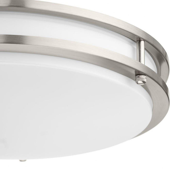 Progress Lighting Abide Collection 14 Inch Round LED Flush Mount Fixture CCT Selectable 2700K/3000K/3500K/4000K/5000K Brushed Nickel (P350275-009-CS)