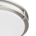 Progress Lighting Abide Collection 14 Inch Round LED Flush Mount Fixture CCT Selectable 2700K/3000K/3500K/4000K/5000K Brushed Nickel (P350275-009-CS)