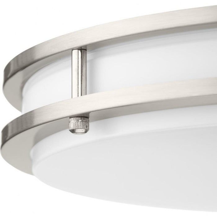 Progress Lighting Abide Collection 14 Inch Round LED Flush Mount Fixture CCT Selectable 2700K/3000K/3500K/4000K/5000K Brushed Nickel (P350275-009-CS)