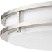 Progress Lighting Abide Collection 14 Inch Round LED Flush Mount Fixture CCT Selectable 2700K/3000K/3500K/4000K/5000K Brushed Nickel (P350275-009-CS)