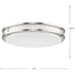 Progress Lighting Abide Collection 14 Inch Round LED Flush Mount Fixture CCT Selectable 2700K/3000K/3500K/4000K/5000K Brushed Nickel (P350275-009-CS)