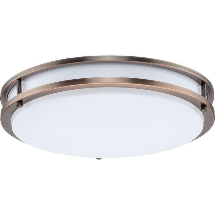 Progress Lighting Abide Collection 14 Inch Round LED Flush Mount Fixture CCT Selectable 2700K/3000K/3500K/4000K/5000K Urban Bronze (P350275-174-CS)