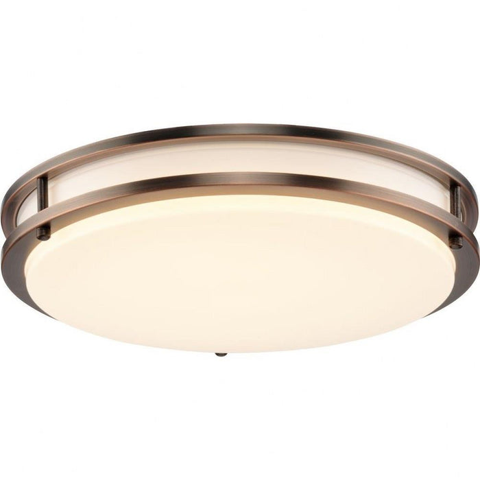 Progress Lighting Abide Collection 14 Inch Round LED Flush Mount Fixture CCT Selectable 2700K/3000K/3500K/4000K/5000K Urban Bronze (P350275-174-CS)