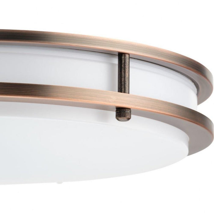 Progress Lighting Abide Collection 14 Inch Round LED Flush Mount Fixture CCT Selectable 2700K/3000K/3500K/4000K/5000K Urban Bronze (P350275-174-CS)