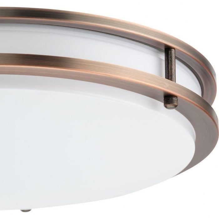 Progress Lighting Abide Collection 14 Inch Round LED Flush Mount Fixture CCT Selectable 2700K/3000K/3500K/4000K/5000K Urban Bronze (P350275-174-CS)