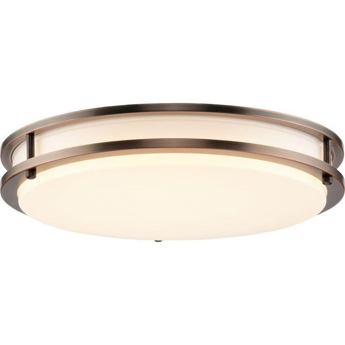 Progress Lighting Abide Collection 14 Inch Round LED Flush Mount Fixture CCT Selectable 2700K/3000K/3500K/4000K/5000K Urban Bronze (P350275-174-CS)