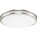 Progress Lighting Abide Collection 18 Inch Round LED Flush Mount Fixture CCT Selectable 2700K/3000K/3500K/4000K/5000K Brushed Nickel (P350276-009-CS)
