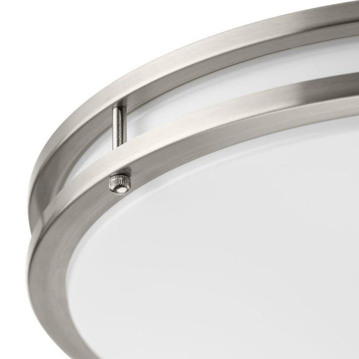 Progress Lighting Abide Collection 18 Inch Round LED Flush Mount Fixture CCT Selectable 2700K/3000K/3500K/4000K/5000K Brushed Nickel (P350276-009-CS)