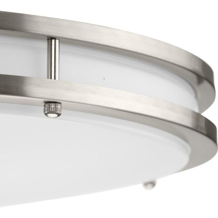 Progress Lighting Abide Collection 18 Inch Round LED Flush Mount Fixture CCT Selectable 2700K/3000K/3500K/4000K/5000K Brushed Nickel (P350276-009-CS)