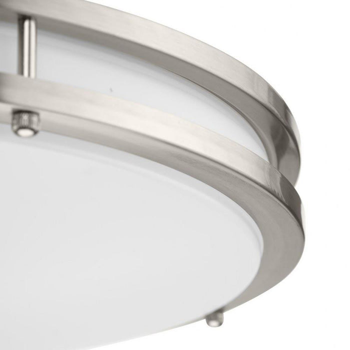 Progress Lighting Abide Collection 18 Inch Round LED Flush Mount Fixture CCT Selectable 2700K/3000K/3500K/4000K/5000K Brushed Nickel (P350276-009-CS)