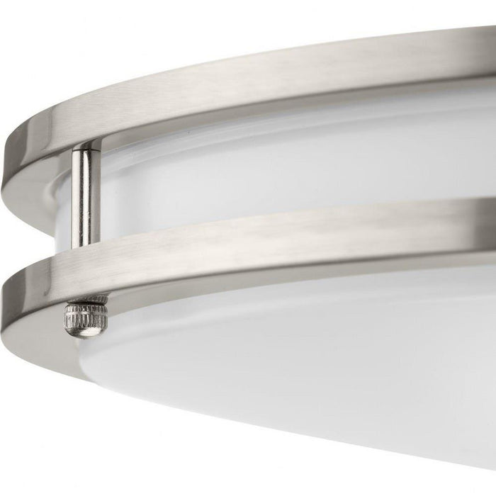 Progress Lighting Abide Collection 18 Inch Round LED Flush Mount Fixture CCT Selectable 2700K/3000K/3500K/4000K/5000K Brushed Nickel (P350276-009-CS)