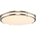Progress Lighting Abide Collection 18 Inch Round LED Flush Mount Fixture CCT Selectable 2700K/3000K/3500K/4000K/5000K Brushed Nickel (P350276-009-CS)