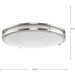 Progress Lighting Abide Collection 18 Inch Round LED Flush Mount Fixture CCT Selectable 2700K/3000K/3500K/4000K/5000K Brushed Nickel (P350276-009-CS)