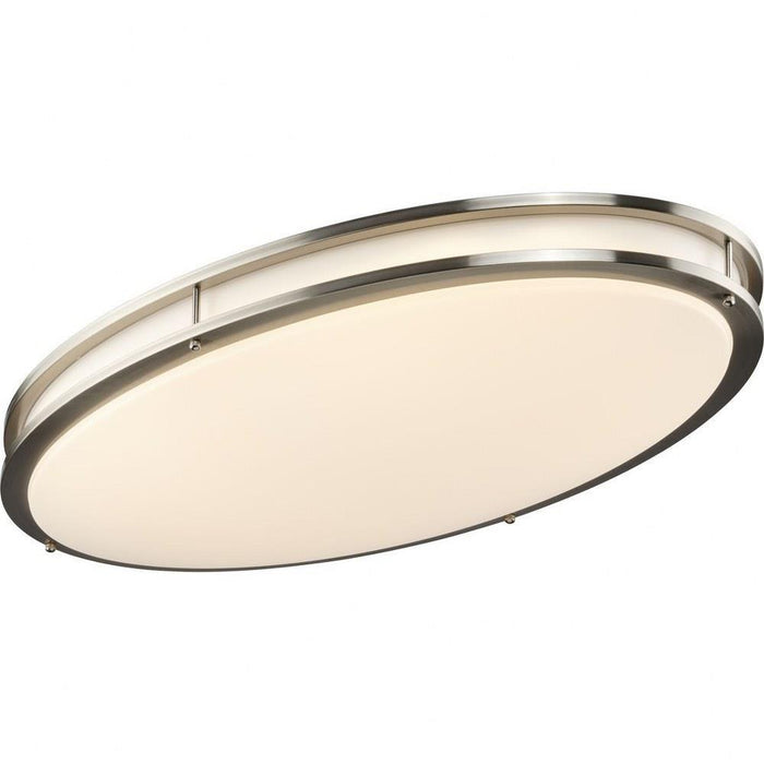 Progress Lighting Abide Collection 31 Inch Round LED Flush Mount Fixture CCT Selectable 2700K/3000K/3500K/4000K/5000K Brushed Nickel (P350277-009-CS)