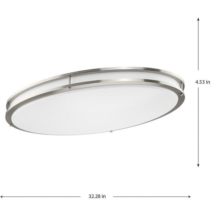 Progress Lighting Abide Collection 31 Inch Round LED Flush Mount Fixture CCT Selectable 2700K/3000K/3500K/4000K/5000K Brushed Nickel (P350277-009-CS)
