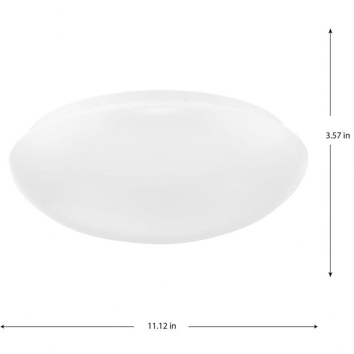 Progress Lighting Cloud Collection 11 Inch Puff LED Flush Mount Fixture CCT Selectable 2700K/3000K/3500K/4000K/5000K White Finish (P350278-030-CS)