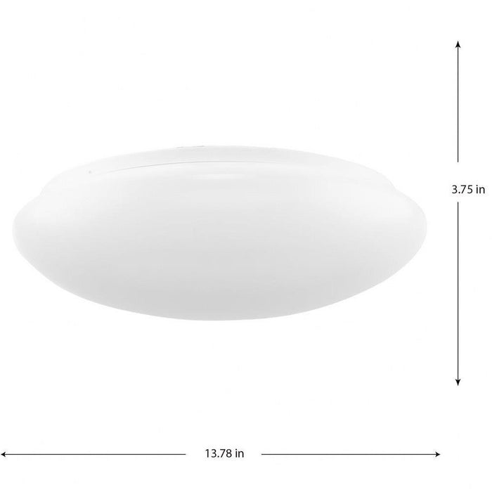 Progress Lighting Cloud Collection 14 Inch Puff LED Flush Mount Fixture CCT Selectable 2700K/3000K/3500K/4000K/5000K White Finish (P350279-030-CS)