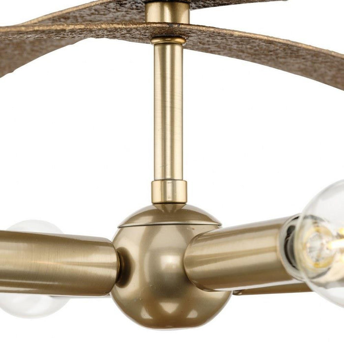 Progress Lighting Allegheny Collection 4-Light Semi-Flush Mount Fixture Soft Gold Finish (P350280-205)