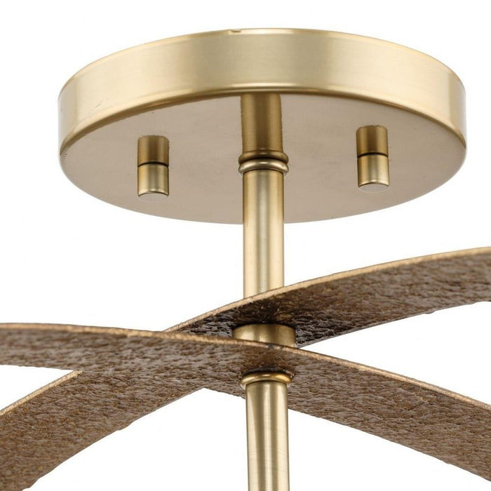 Progress Lighting Allegheny Collection 4-Light Semi-Flush Mount Fixture Soft Gold Finish (P350280-205)