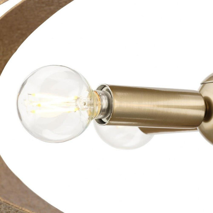 Progress Lighting Allegheny Collection 4-Light Semi-Flush Mount Fixture Soft Gold Finish (P350280-205)