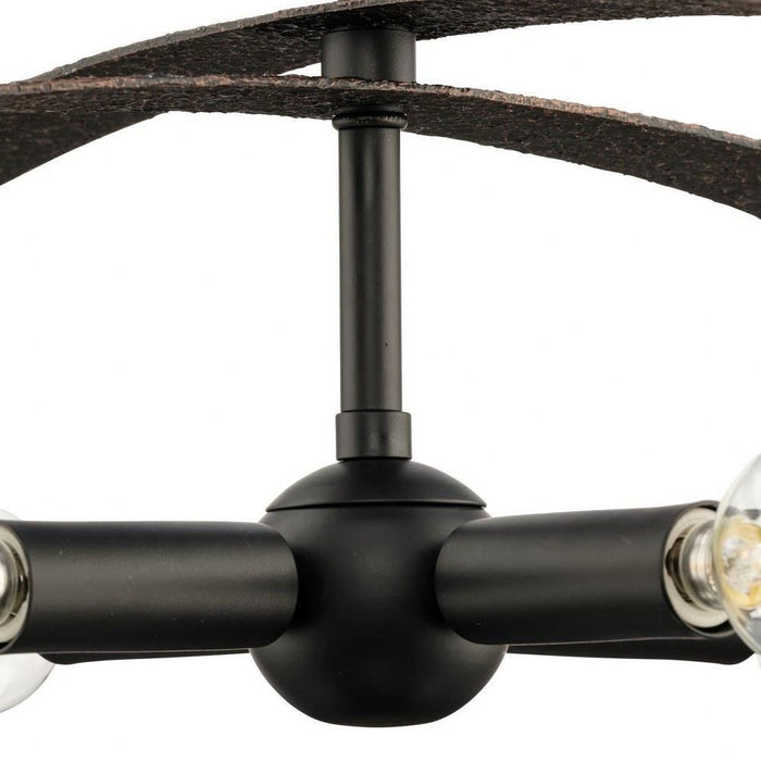 Progress Lighting Allegheny Collection 4-Light Semi-Flush Mount Fixture Matte Black Finish (P350280-31M)