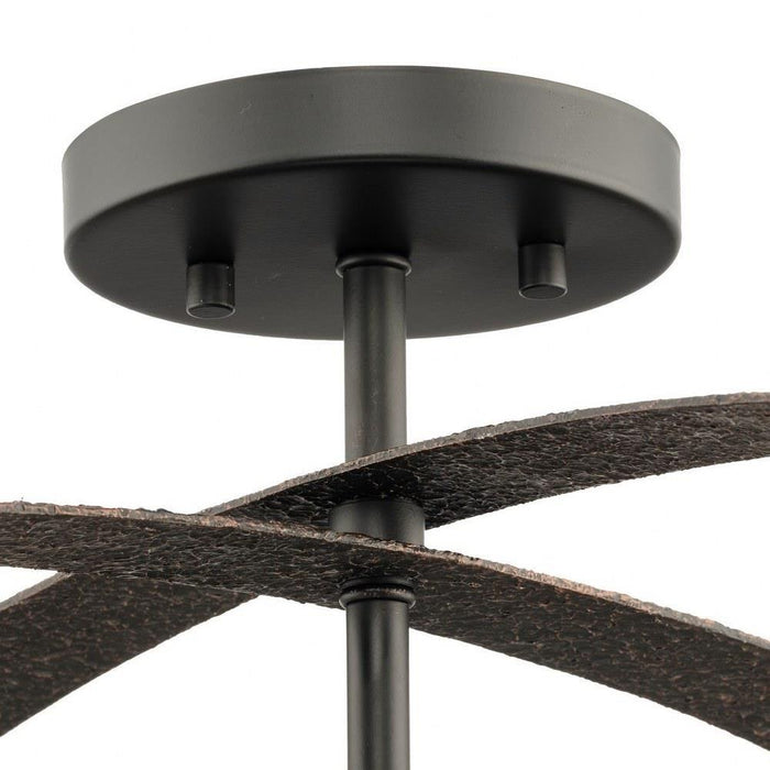 Progress Lighting Allegheny Collection 4-Light Semi-Flush Mount Fixture Matte Black Finish (P350280-31M)